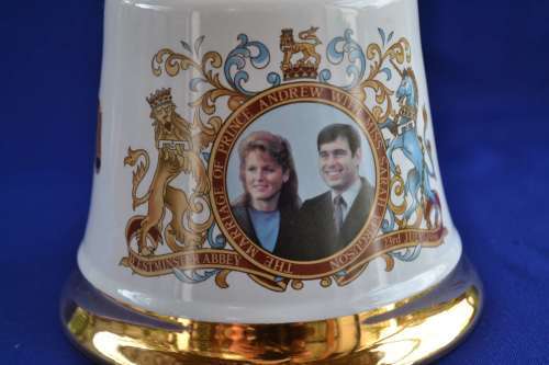 Bells / Wade  Ceramic Decanter Commemorating the Wedding of Prince Andrew and Sarah Ferguson