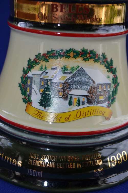 Bells / Wade Ceramic Christmas Decanter 1990