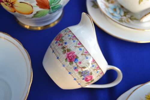 Assembled Tea Set - Queen Anne and Tuscan Fine Bone China - Various Patterns - 21 Pieces
