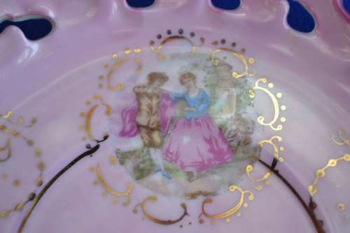 Regency Fine Bone China Lustreware FootedTea Cup and Lattice Design Saucer