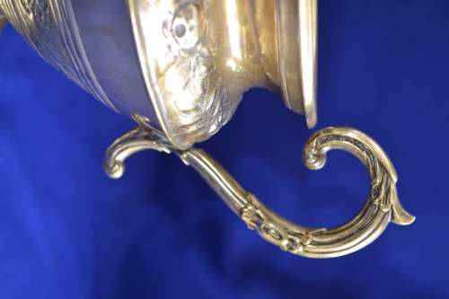 Large Vintage Brass Bowl - Footed and Double Handled