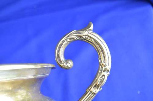 Large Vintage Brass Bowl - Footed and Double Handled
