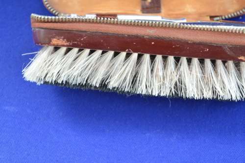 Vintage Leather Gentlemans Travel Vanity Kit