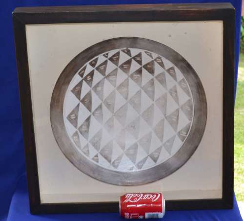 Large VP Pottery ceramic Plate in Wooden Box Frame