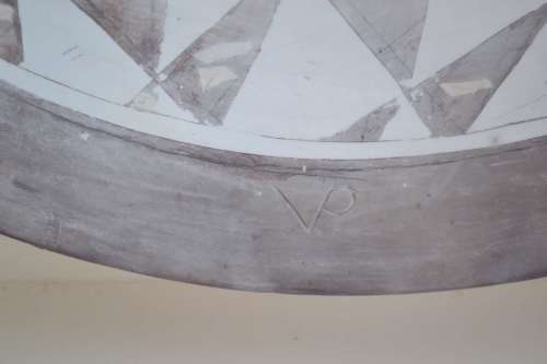 Large VP Pottery ceramic Plate in Wooden Box Frame