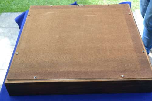 Large VP Pottery ceramic Plate in Wooden Box Frame