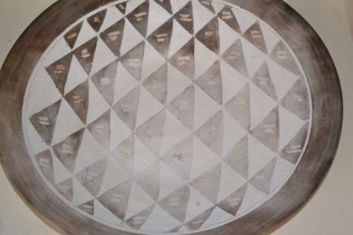 Large VP Pottery ceramic Plate in Wooden Box Frame