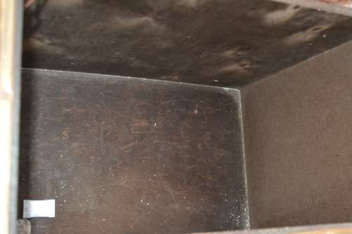 Antique Style Vintage Brass Clad Fireplace  Wood / Coal Storage Box