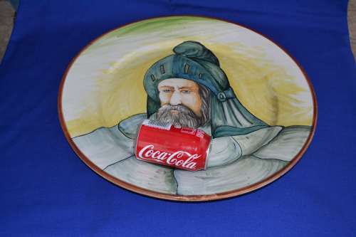 Mancioli Montelupo Italy - Extremely Large Wall Plate 46cm