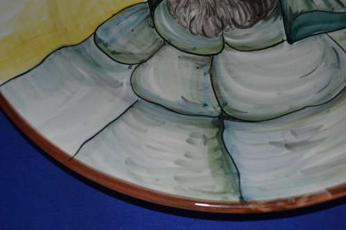 Mancioli Montelupo Italy - Extremely Large Wall Plate 46cm
