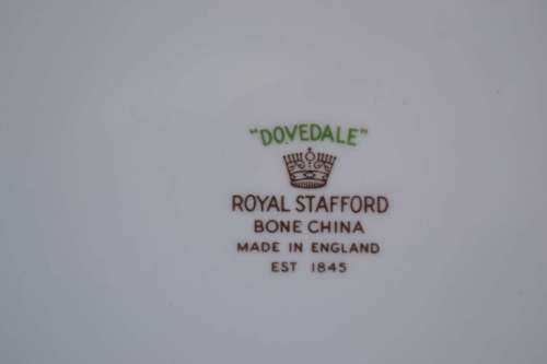 Vintage Royal Stafford Bone China Plates - `Dovedale` Pattern c1950,s