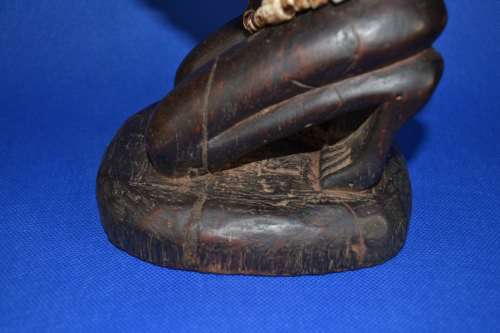Carved Wooden Female Figure - Luba Art - Democratic Republic of Congo