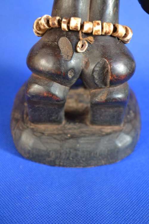 Carved Wooden Female Figure - Luba Art - Democratic Republic of Congo