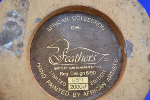 Large Feathers of Knysna African Collection Owl