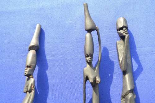 Vintage Carved Wooden Figures - Two sets