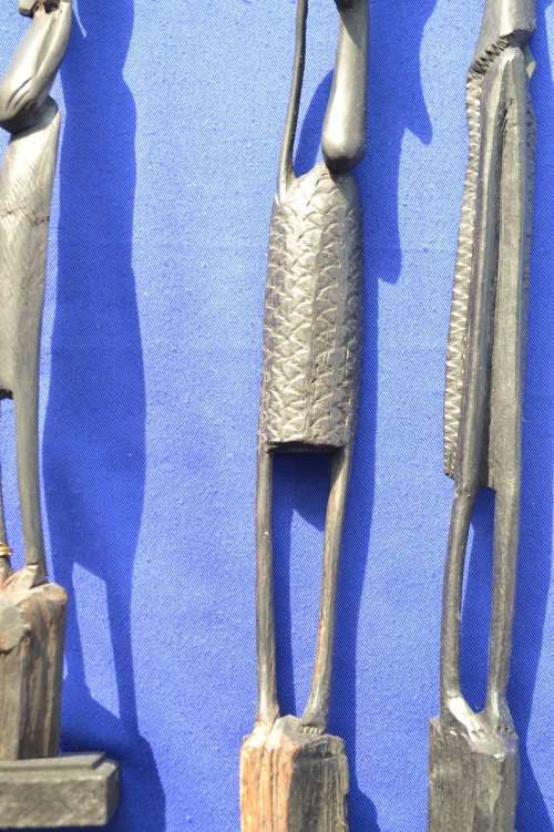 Vintage Carved Wooden Figures - Two sets
