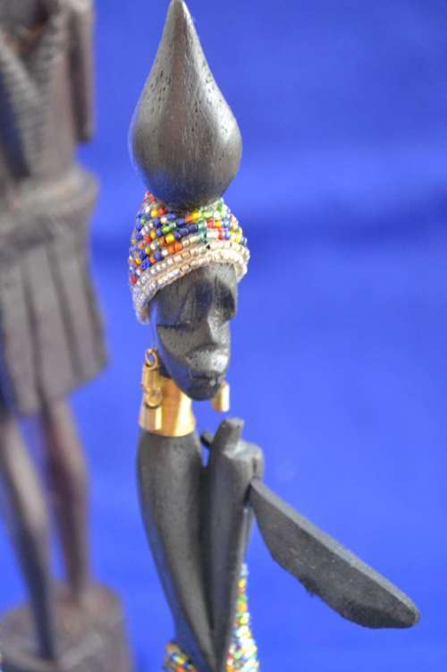 Beaded African Art / Decor Figures - Three Pieces