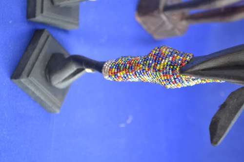 Beaded African Art / Decor Figures - Three Pieces