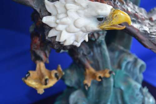 Vintage La Anina Collection American Bald Eagle Sculpture - LARGE