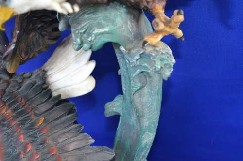Vintage La Anina Collection American Bald Eagle Sculpture - LARGE