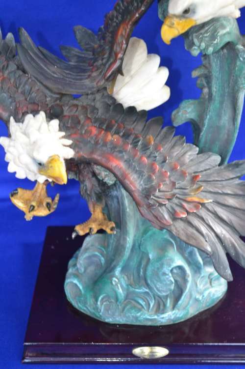 Vintage La Anina Collection American Bald Eagle Sculpture - LARGE