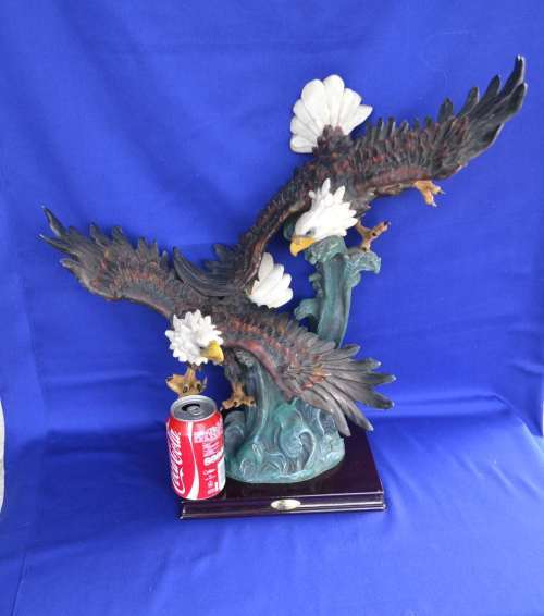 Vintage La Anina Collection American Bald Eagle Sculpture - LARGE