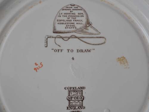 Vintage Copeland Spode `Off to Draw` Plate