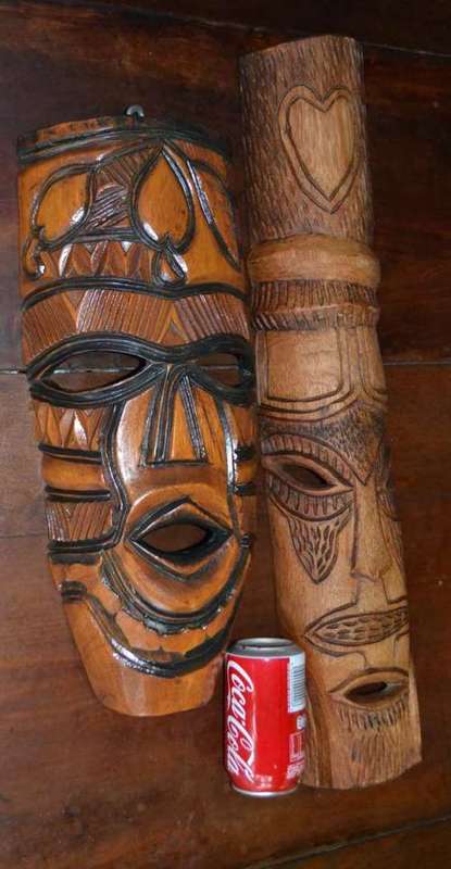 Vintage  East African Hand Carved Masks