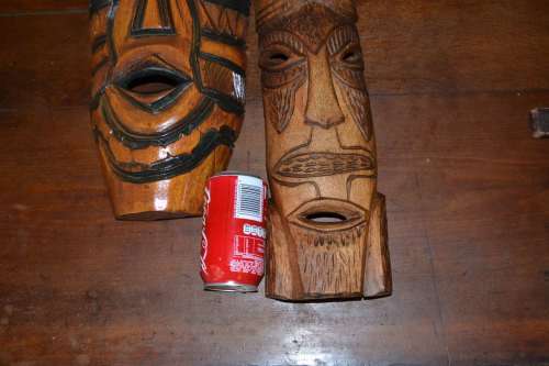 Vintage  East African Hand Carved Masks