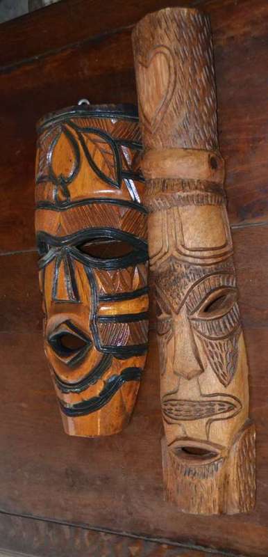 Vintage  East African Hand Carved Masks