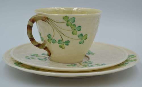 Belleek Classic Shamrock Irish Tea Set - 21 Pieces