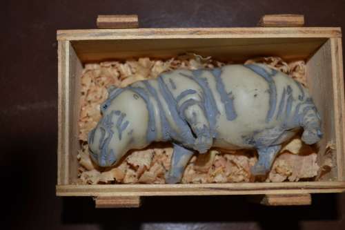 Hand Carved Stone Animals (Baberton) plus one Small Resin Warthog