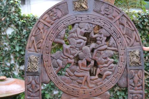 *** REDUCED *** Antique Camerroon Solid wood Carved Royal Door C1890