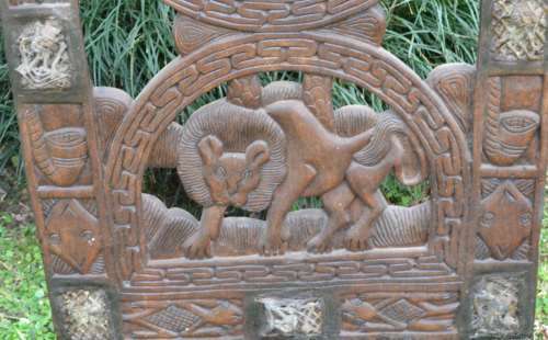 *** REDUCED *** Antique Camerroon Solid wood Carved Royal Door C1890
