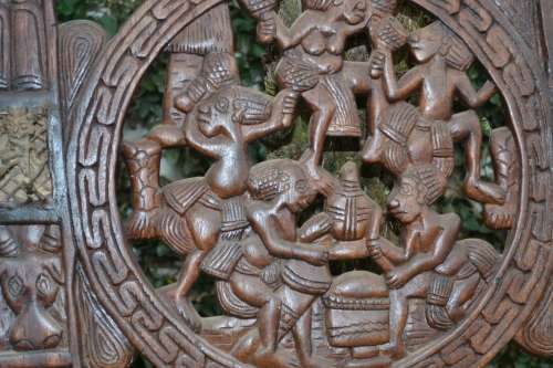 *** REDUCED *** Antique Camerroon Solid wood Carved Royal Door C1890