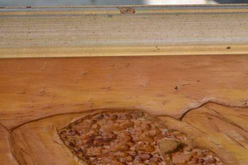 Vintage Framed Carved Wooden Wall Art - Cape Dutch House