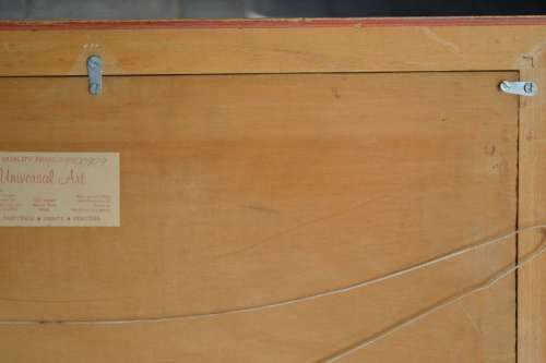 Vintage Framed Carved Wooden Wall Art - Cape Dutch House