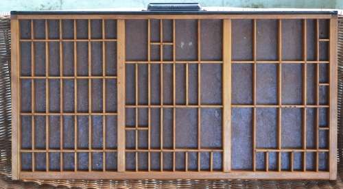 Large Antique Printers Tray - Hamilton Printers Typeset Drawer