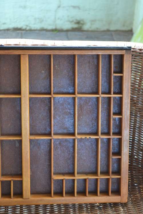 Large Antique Printers Tray - Hamilton Printers Typeset Drawer