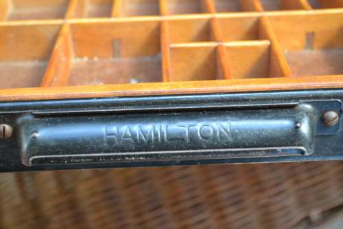 Large Antique Printers Tray - Hamilton Printers Typeset Drawer