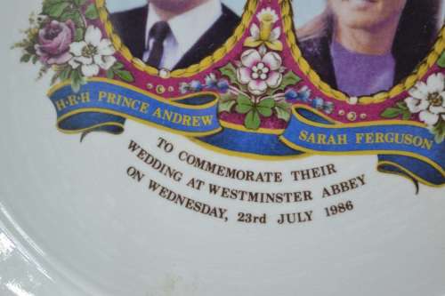 Plate Commemorating the Marriage of Prince Andrew and Sarah Ferguson