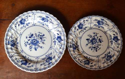 Johnson Bros. Indies Blue Plates - Vintage