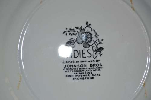 Johnson Bros. Indies Blue Plates - Vintage