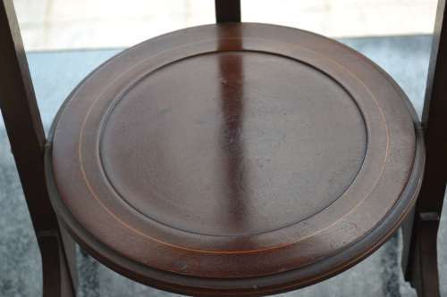 *** REDUCED ***  Vintage Mahogany Three Tier Cake Stand