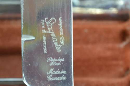 *** REDUCED ***  Vintage Glo Hill Stagmaster Three Piece Carving Set - Boxed
