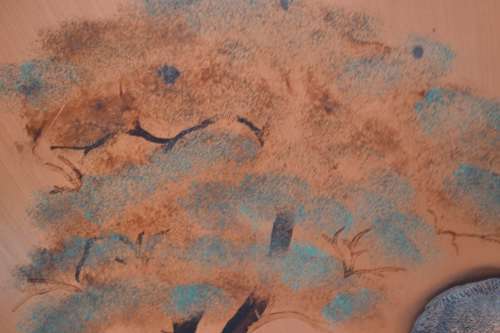 Vintage Copper Art Fireplace Sreen - Kudu 3d