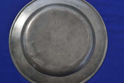 Antiqu Pewter Plate with London Touch Marks