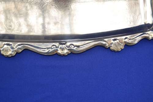 Silver Plate Tray with Handles