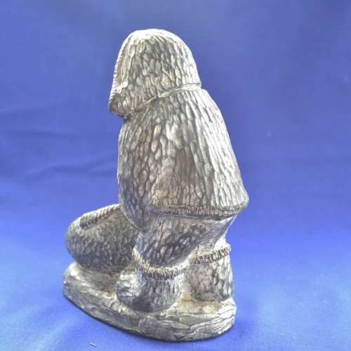 Wolf Original Sculpture - Inuit Fisherman