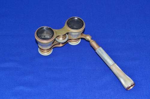Vintage Mother of Pearl Opera Glasses with Telescopic Handle